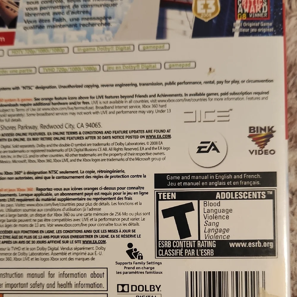 Mirror's Edge for Xbox 360 - - Green Case - Picture 4 of 7